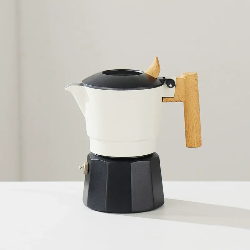 Classic Black & White Moka Pot image 1