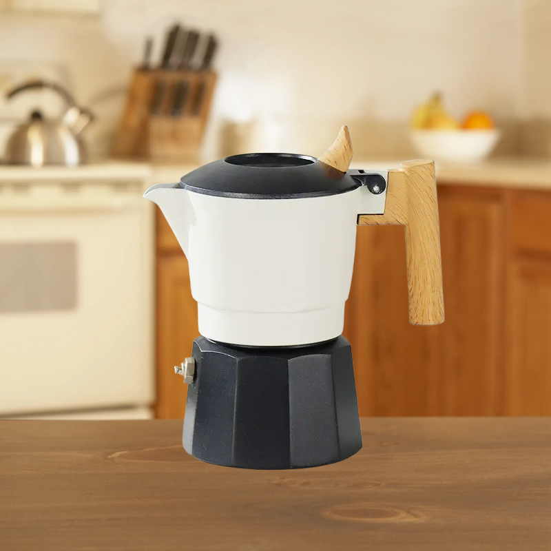 Classic Black & White Moka Pot image 2